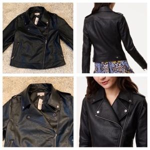 NWT Loft faux leather jacket size 12
